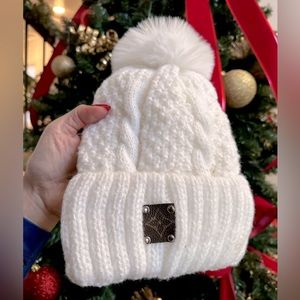 Louis Vuitton Patch Ivory White Soft Beanie #2